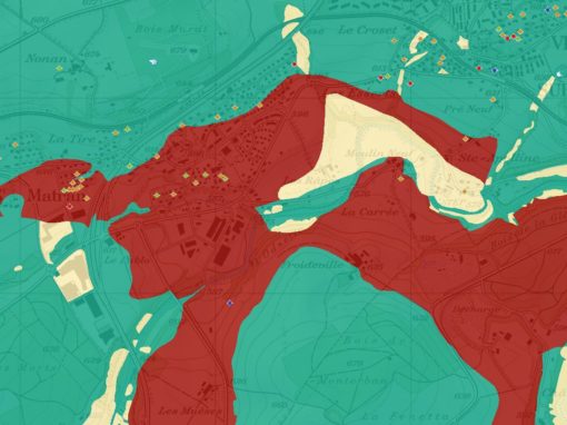 Carte d’admissibilité pour l’implantation de sondes géothermique verticales (SGV) du canton de Fribourg